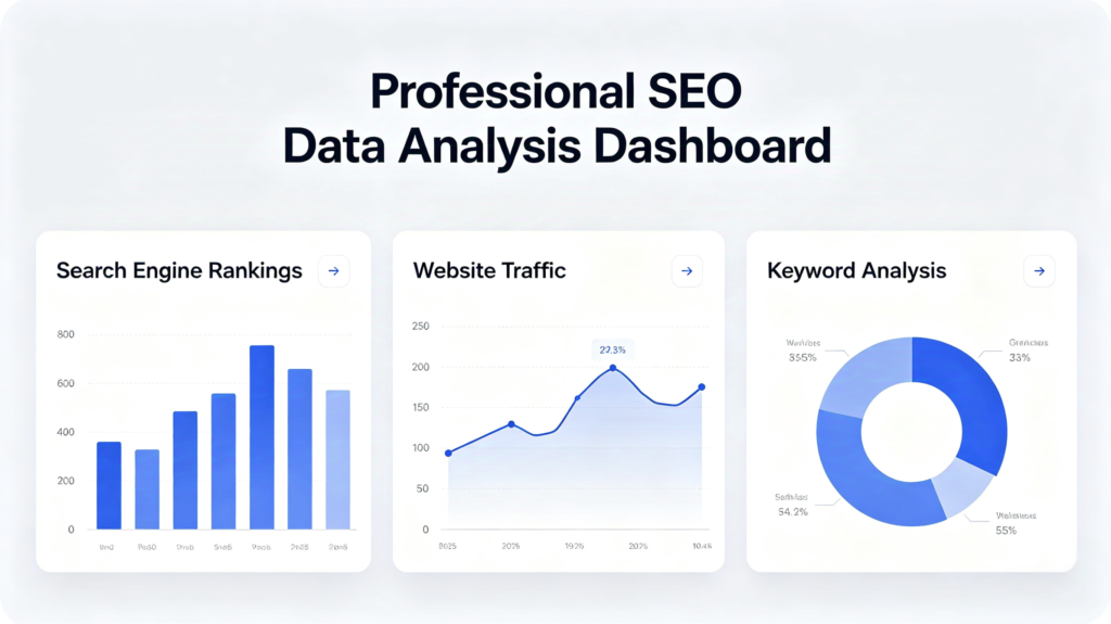 Business team analyzing client review data on laptop, small business web design project planning, bright modern office, professional stock photo