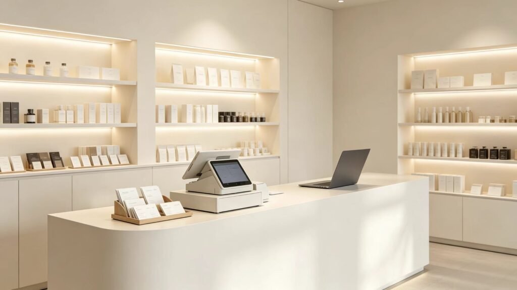 Local small business website design mockup for brick‑and‑mortar shop, professional web showcase